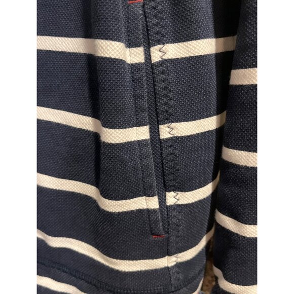 Navy Striped Fat Face The Airlie Half-Zip Sweatshirt UK10/EUR38/USA6 100% Sustai - Picture 5 of 12